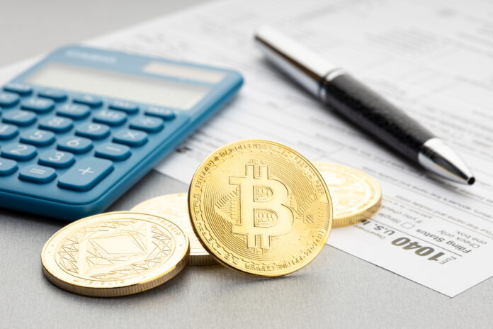 Cryptocurrency Bitcoin Tax concept Tax